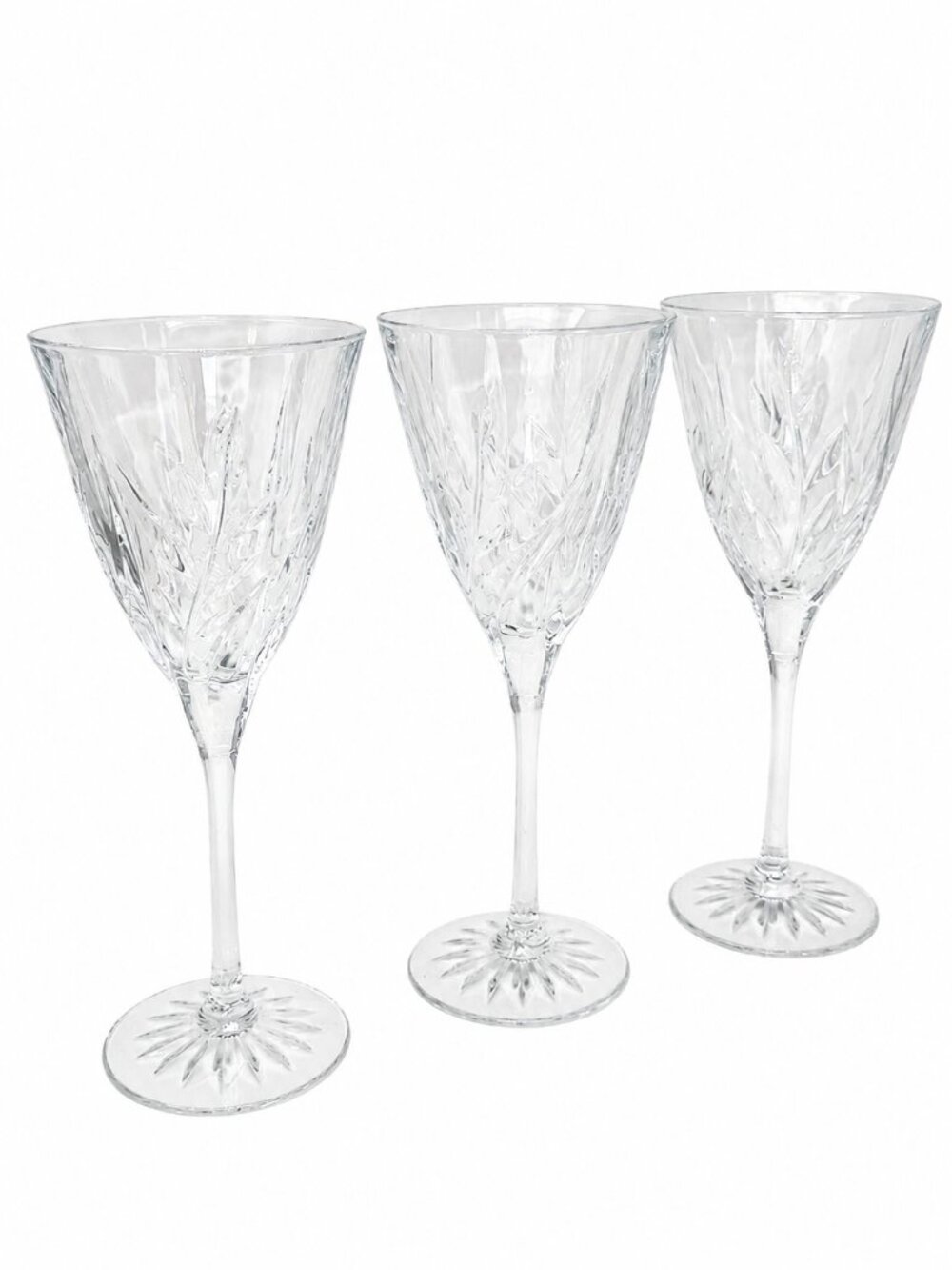 Cristal D'Arques Durand Wine Glasses In Cassandra Pattern Set Of 3
